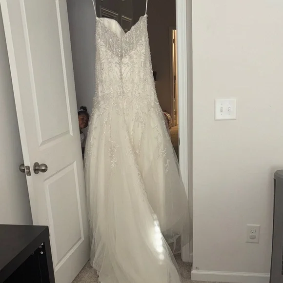 Kenneth Winston Ivory Bridal Gown with beading